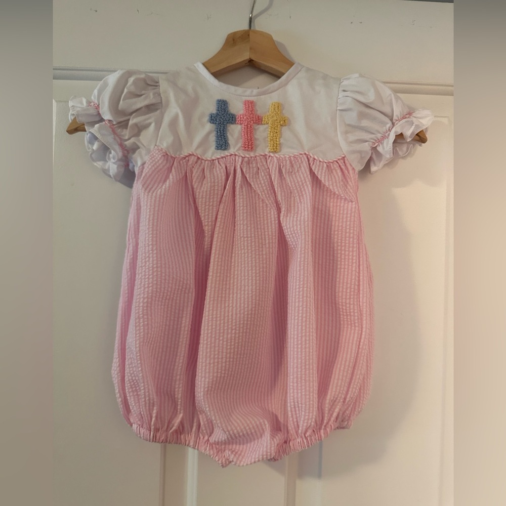 Cross Knot Smocked Bubble Romper